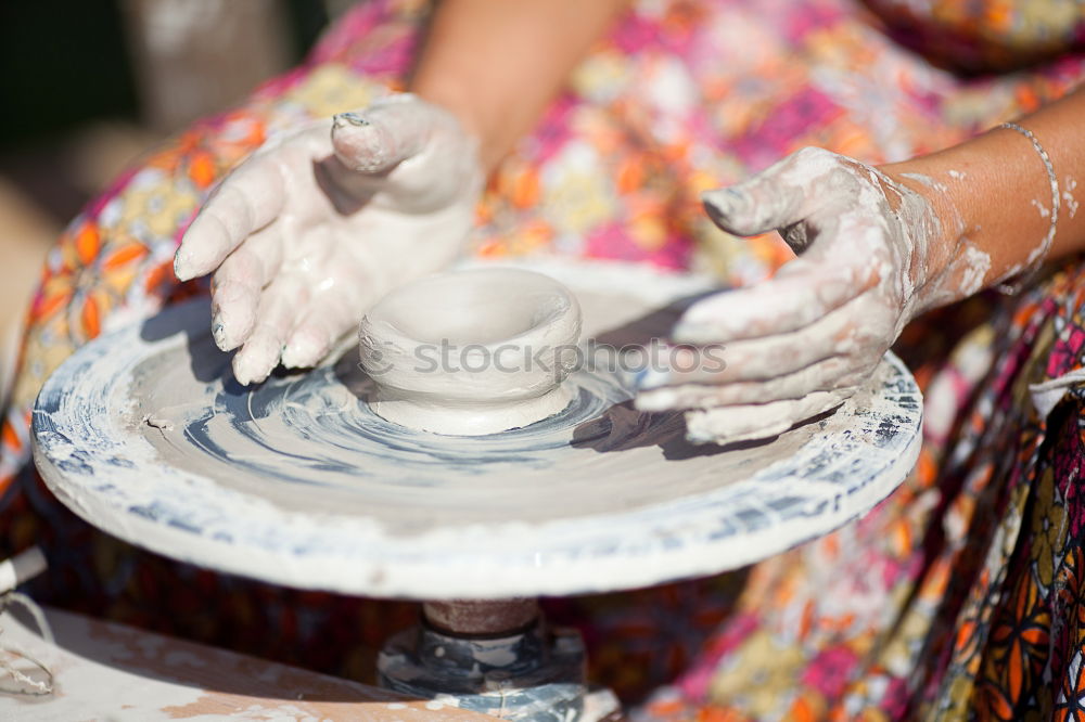 Similar – Senior woman sewing protective masks at home