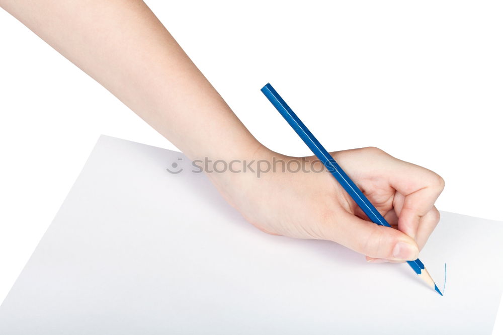 Similar – Image, Stock Photo left-handed Hand Pencil