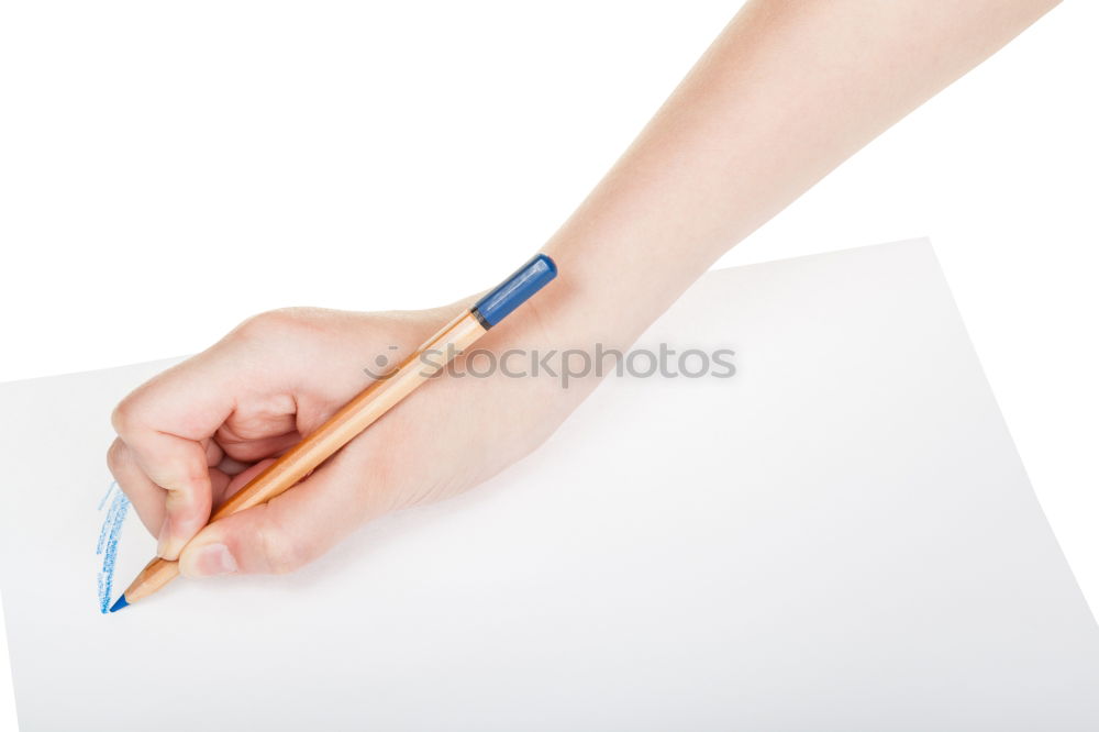 Similar – Image, Stock Photo left-handed Hand Pencil