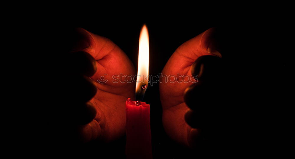 Similar – Image, Stock Photo candles shoulder stand