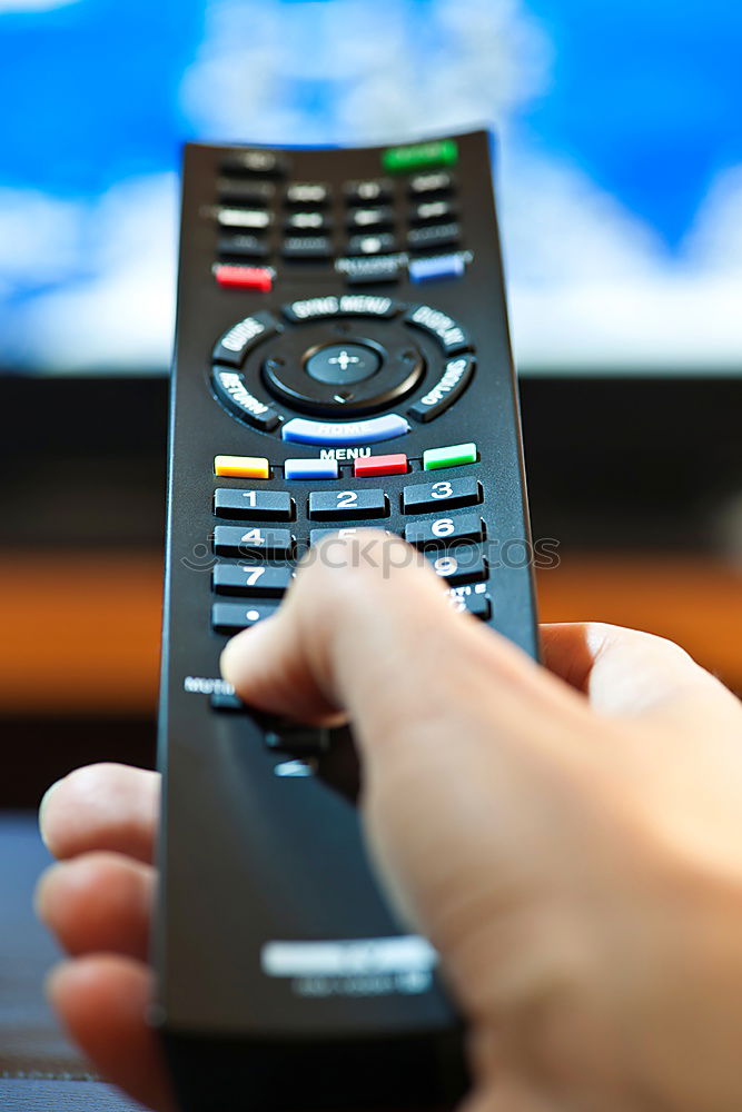 Image, Stock Photo zapping Television Pushing