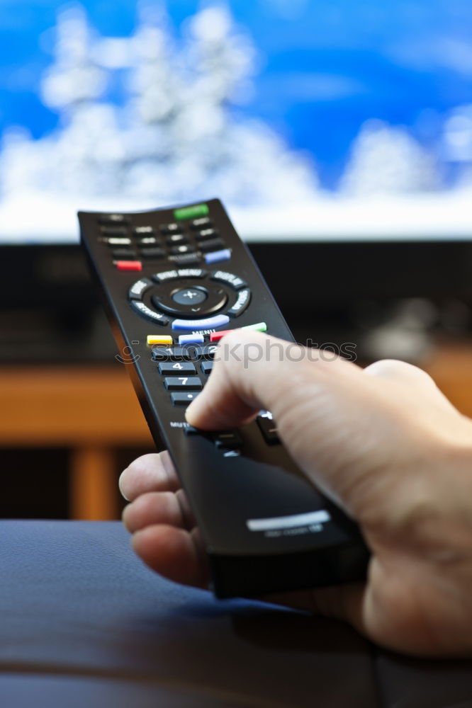 Similar – Image, Stock Photo zapping Television Pushing