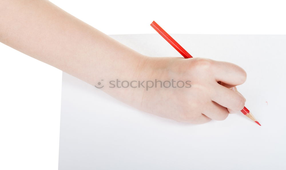 Similar – linkshänder Hand Bleistift