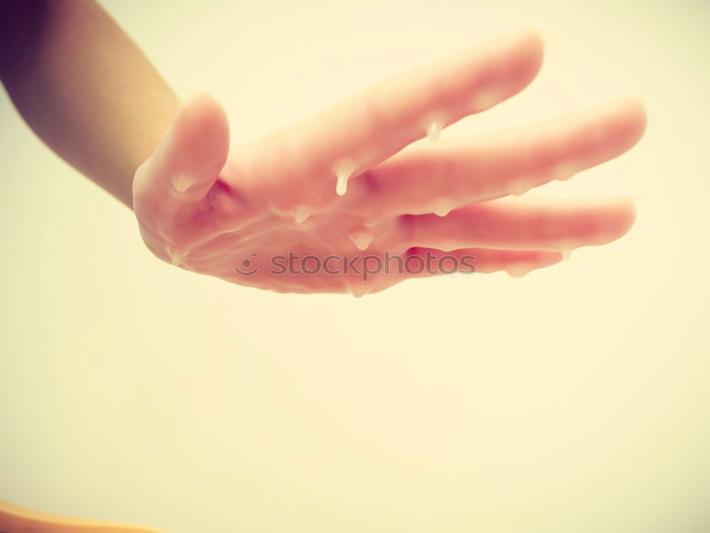 Similar – Image, Stock Photo found Hand Red Yellow