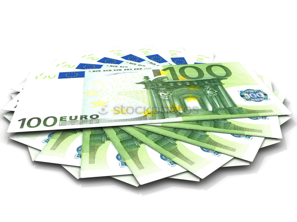 Similar – Image, Stock Photo 500 euros cash money stack of the Bank for Finance banknotes