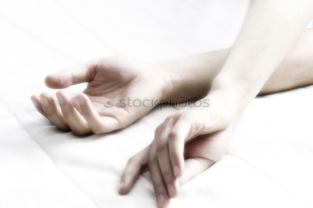 Similar – Image, Stock Photo Hand of senior woman in sick bed