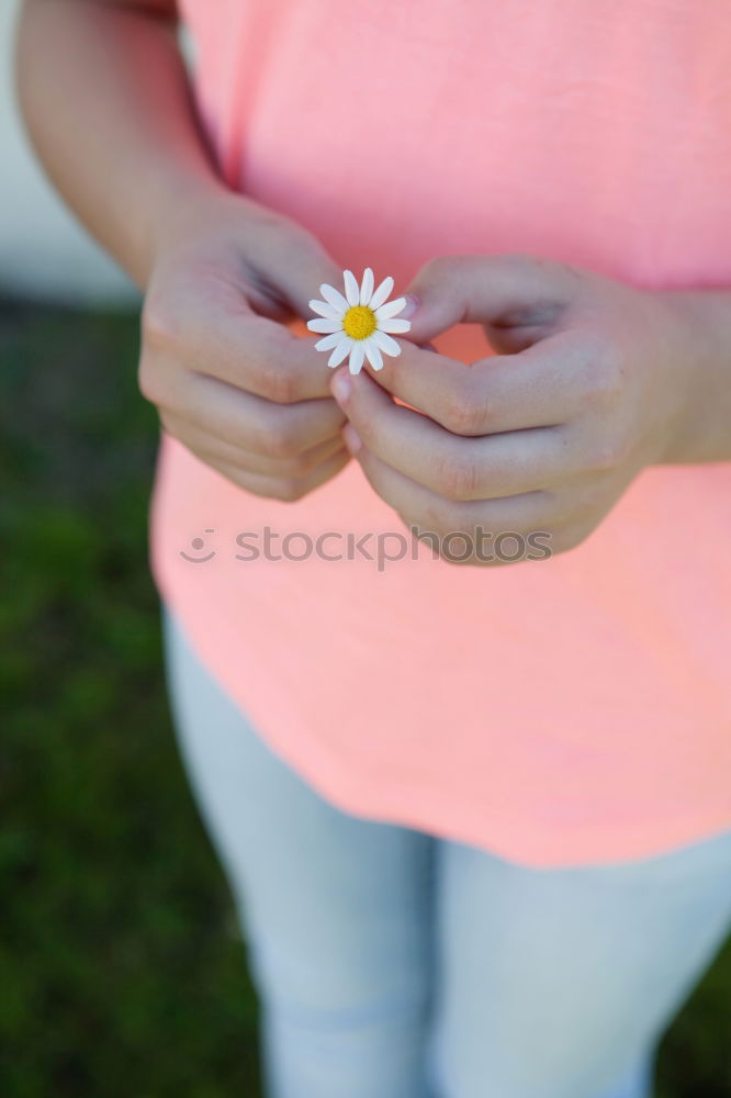 Similar – Small girl with a beautiful daisy