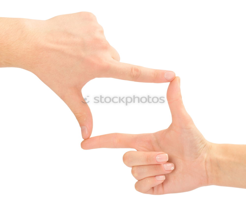 Similar – small knitted red heart in a human hand