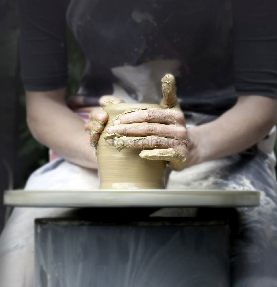 Similar – Image, Stock Photo Person working with clay