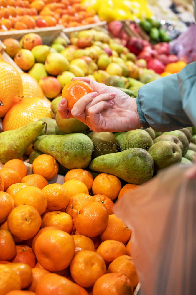 Similar – Image, Stock Photo Beautiful woman choosing apples in supermarket.