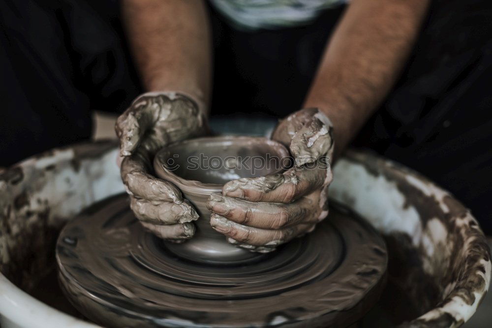 Similar – Image, Stock Photo Person working with clay