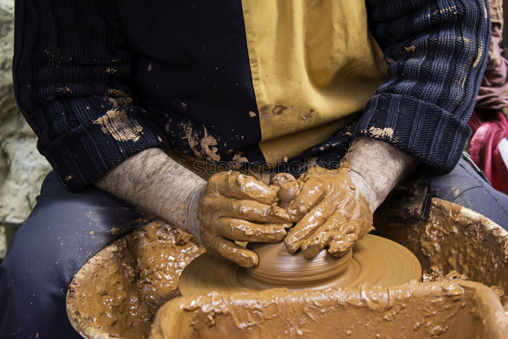Similar – Image, Stock Photo Person working with clay