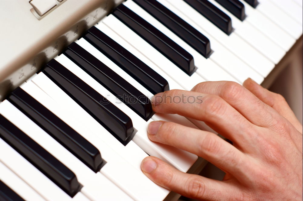 Image, Stock Photo Close up of hands of person playing piano