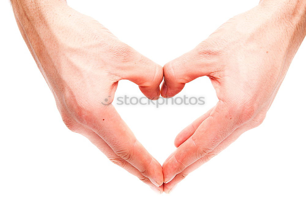 Similar – Image, Stock Photo Young man making a heart shape with his hands