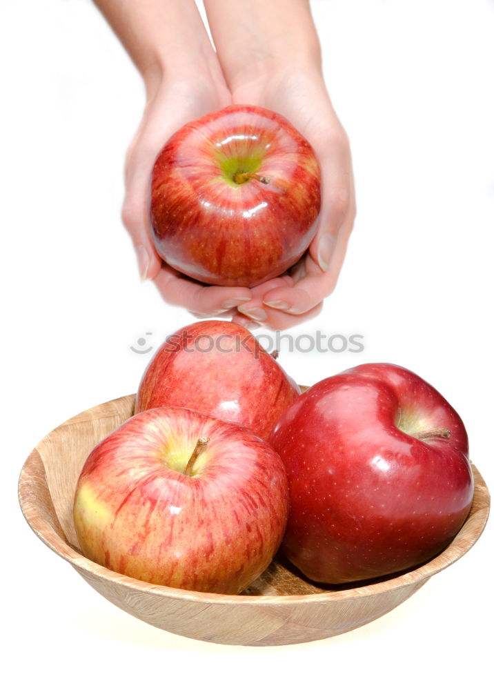 Apples in an eco friendly bag, Eco friendly bag with red fresh apples with copy space, fruit, health, environmental concept