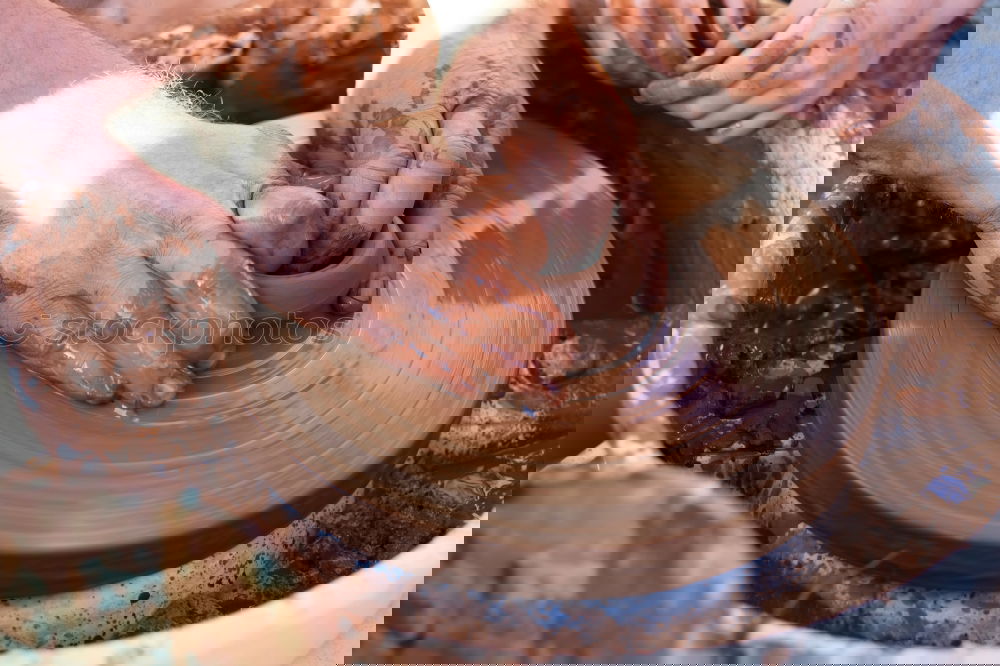 Similar – Image, Stock Photo Person working with clay