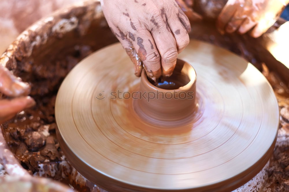 Similar – Image, Stock Photo Crop woman working with clay