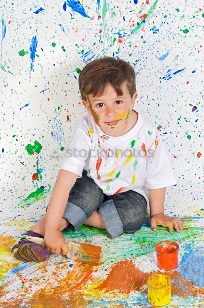 Similar – Image, Stock Photo Child climb a climbing wall