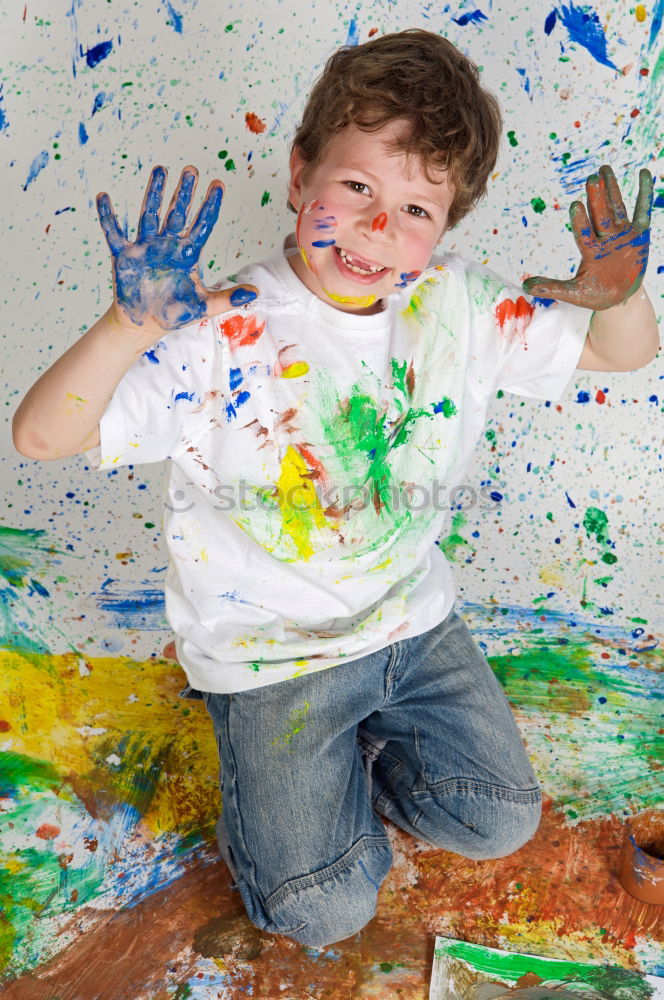 Similar – Image, Stock Photo Child climb a climbing wall