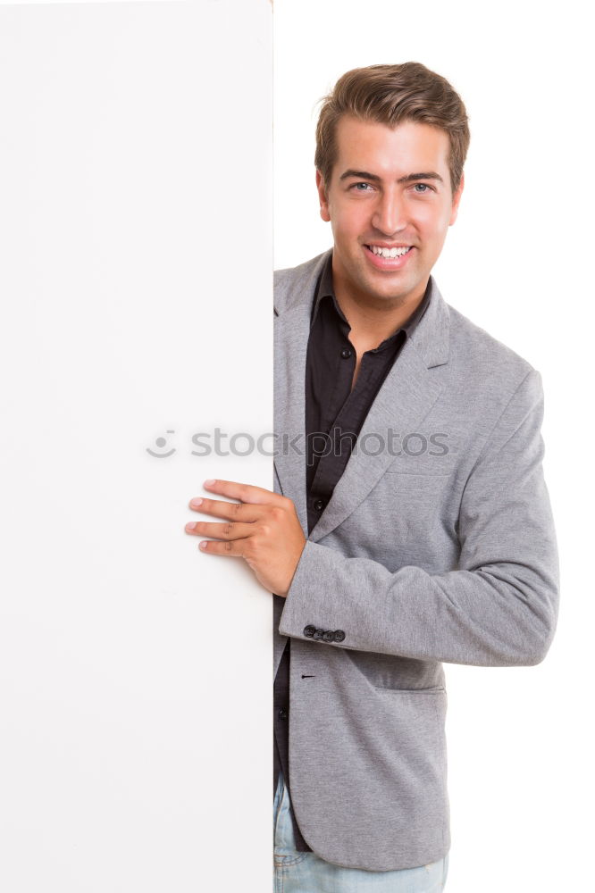 Similar – Image, Stock Photo Portrait of a teenager rebellious man with a blue background