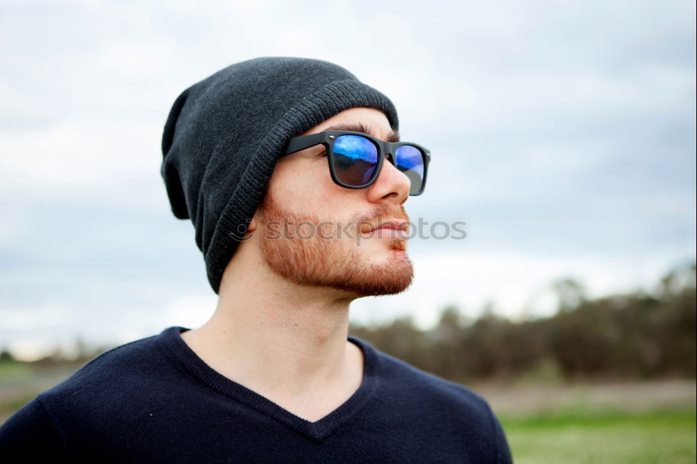 Similar – Image, Stock Photo outdoor photo session with a bass player and his instruments