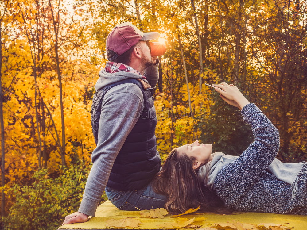 Similar – young beautiful woman having fun with her dog outdoors