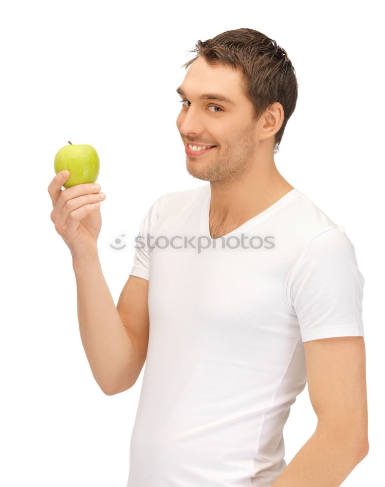 Similar – Image, Stock Photo Man juggling with a green apple