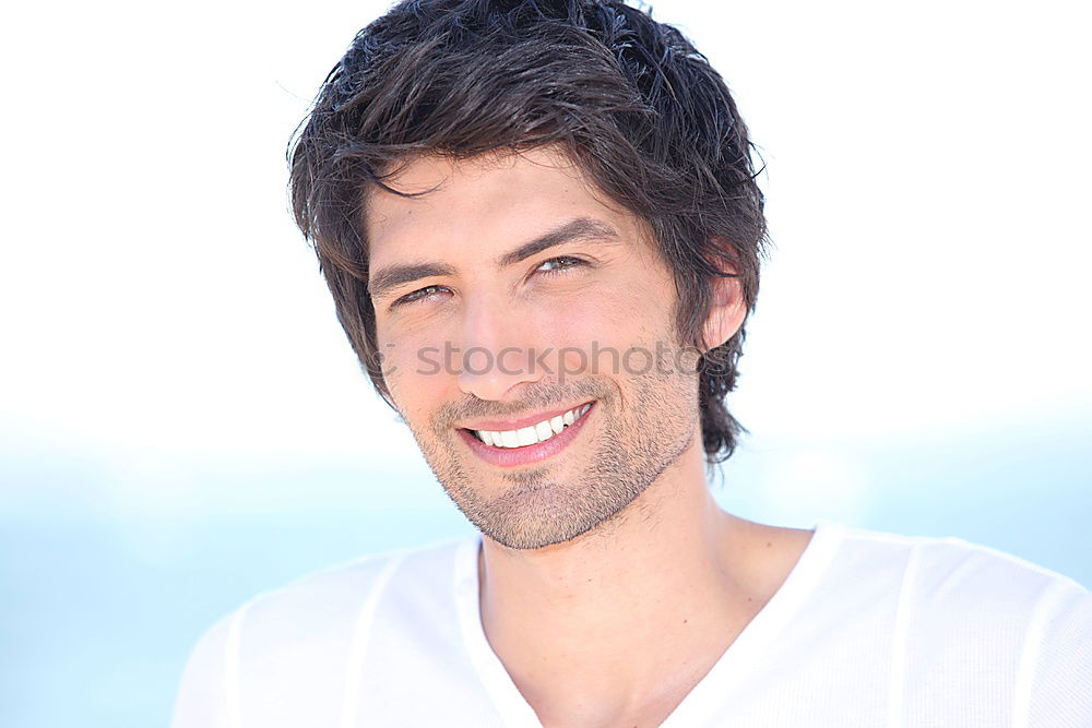 Similar – Adult man standing on beach