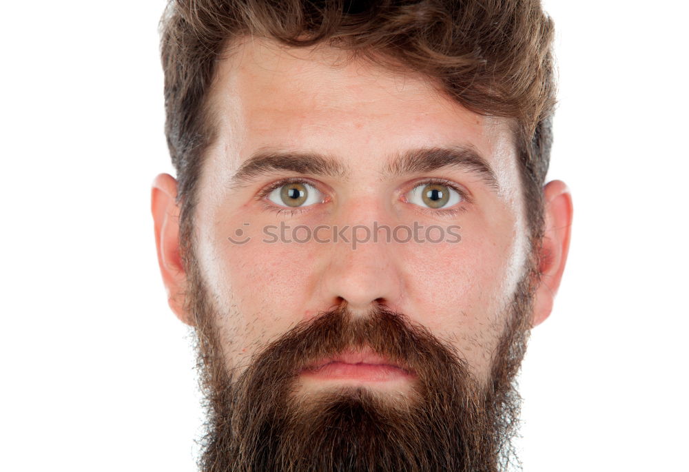 Similar – Young bald guy on black background