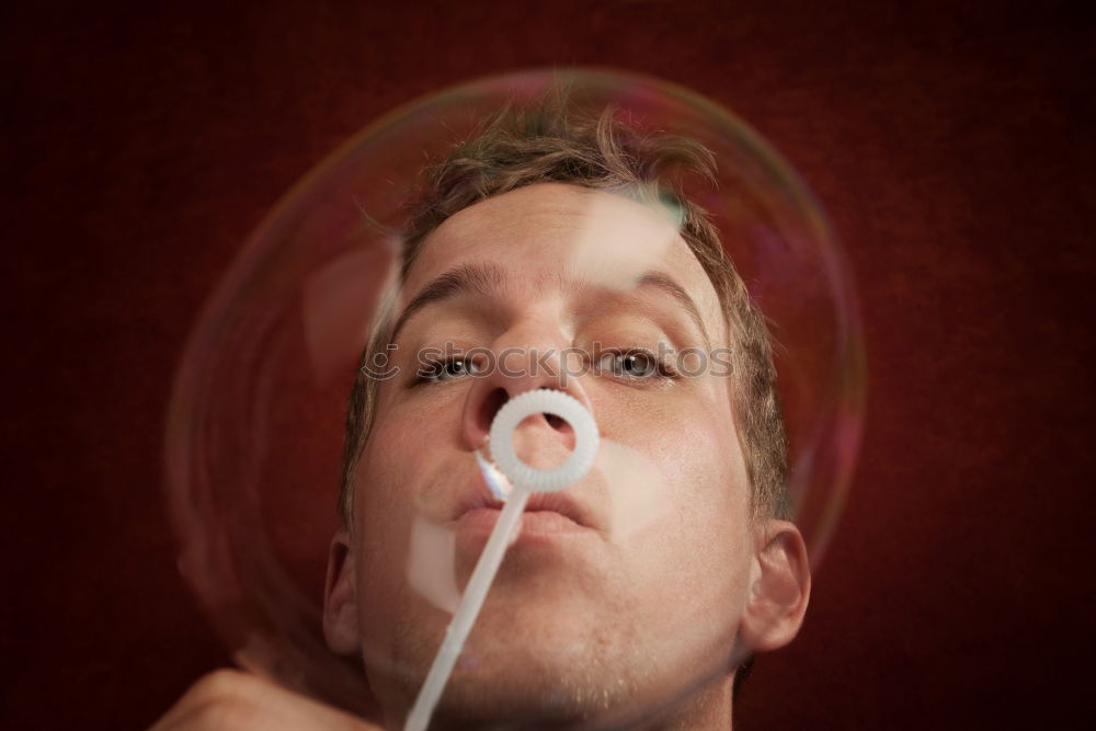 Similar – Image, Stock Photo Cold breeze Man Breath