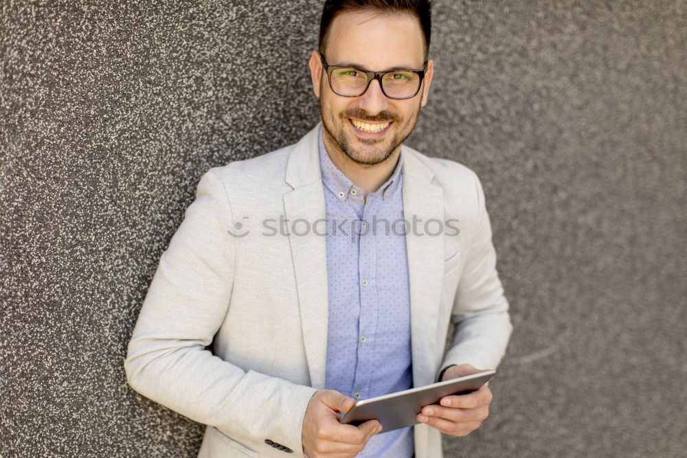 Similar – Attractive man sitting in a restaurant