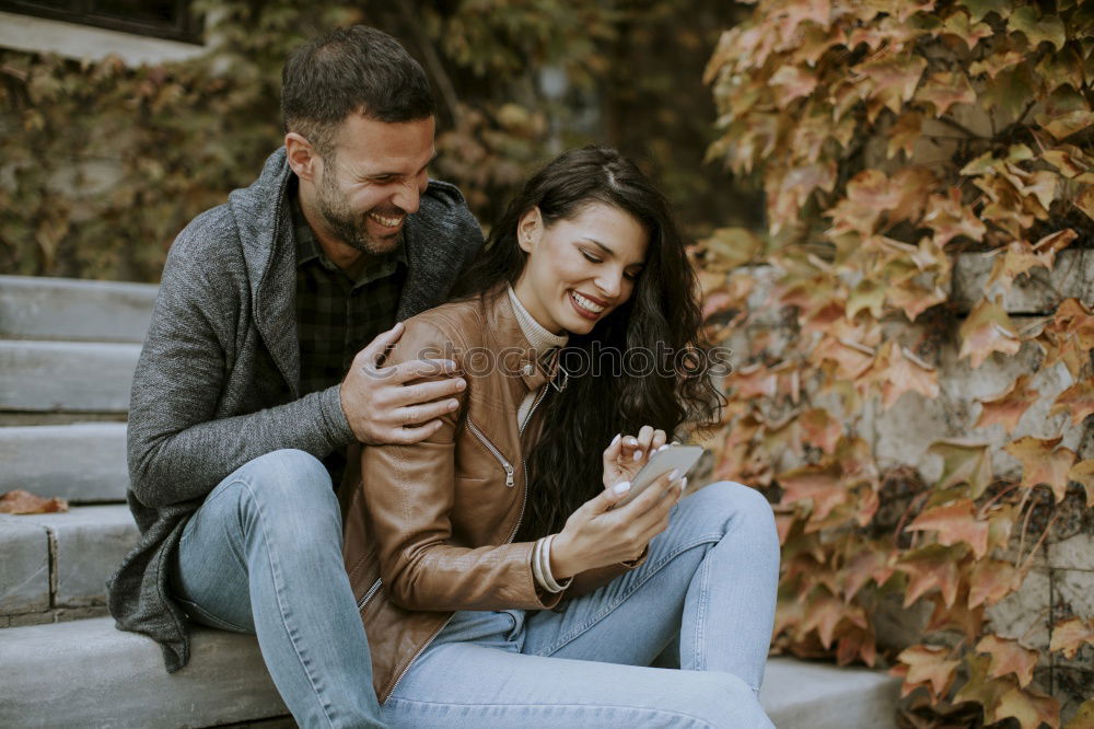 Similar – Smiling bearded man giving a piggy back to his girlfriend.