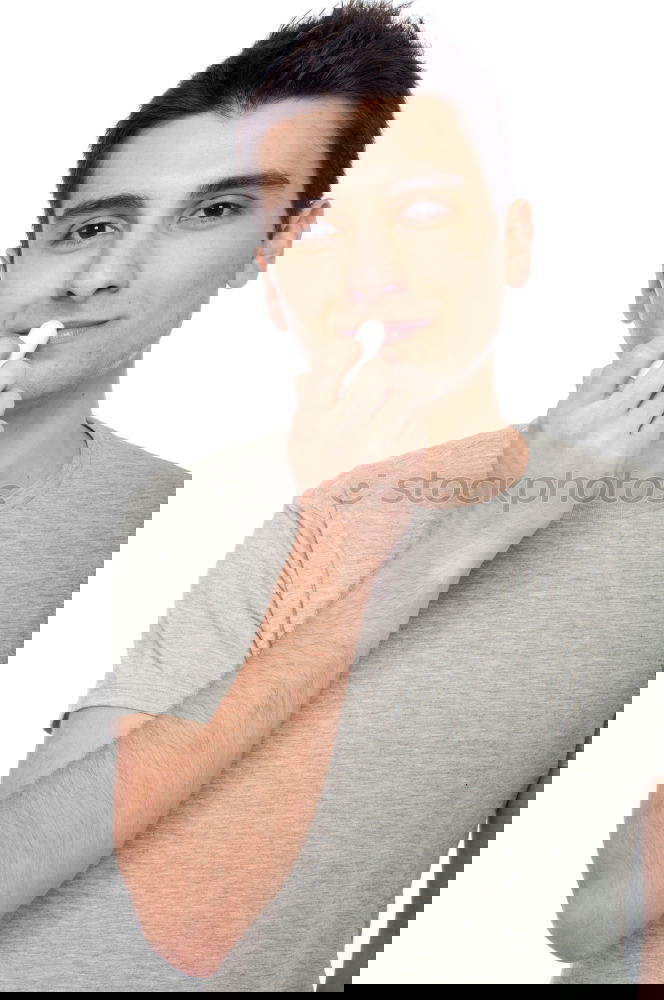 Similar – Image, Stock Photo Confident attractive mulatto man smoking a cigarrette