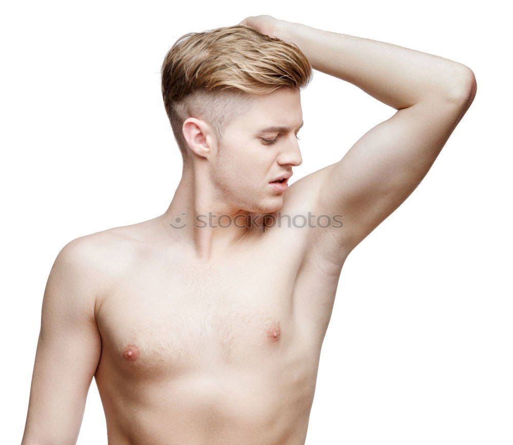 Similar – Image, Stock Photo Young man with bunch of flowers in hands