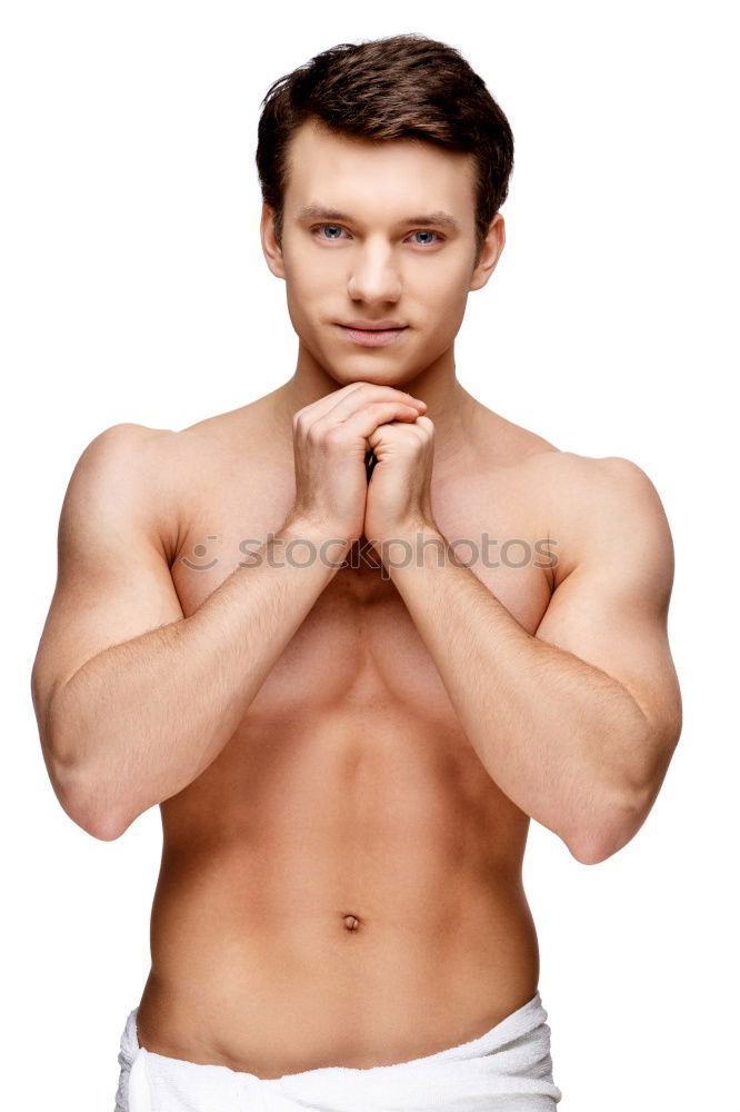 Similar – muscular young man with naked torso