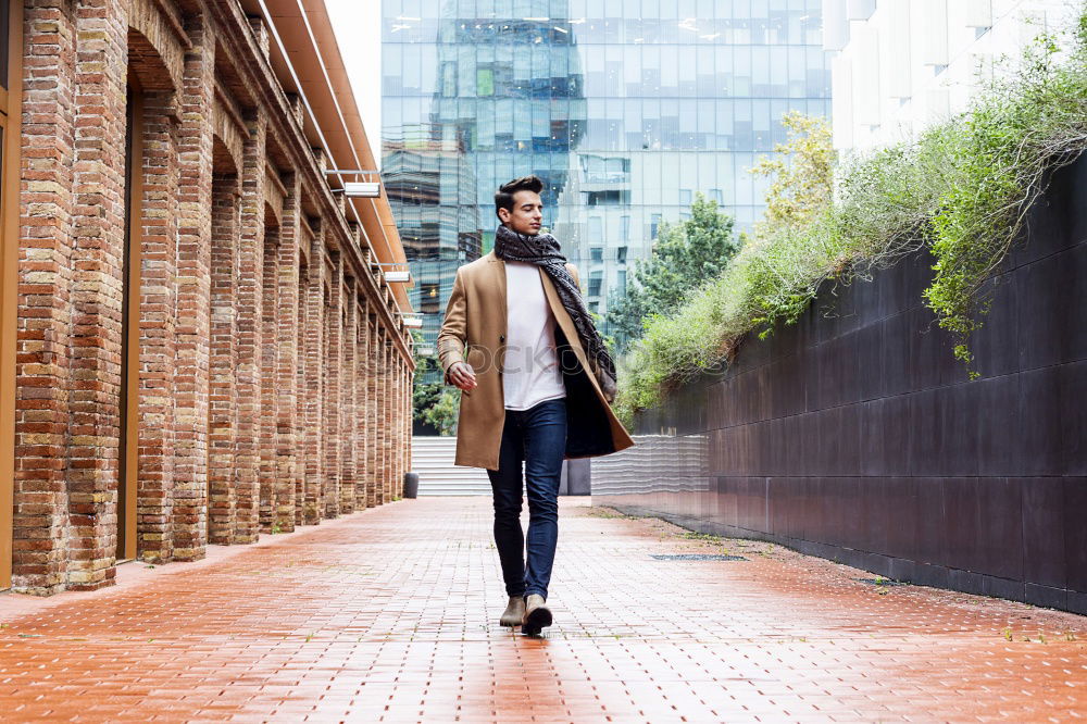 Similar – Image, Stock Photo Young man wearing winter clothes in the street.