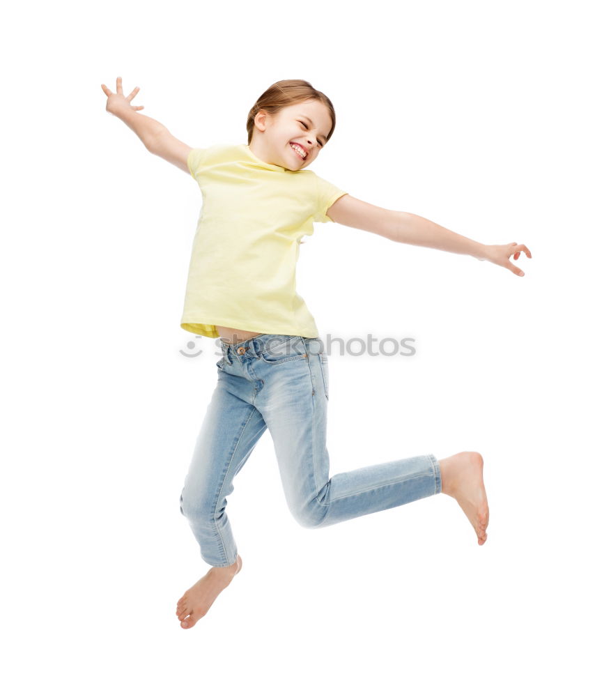 Image, Stock Photo A young teen jumping