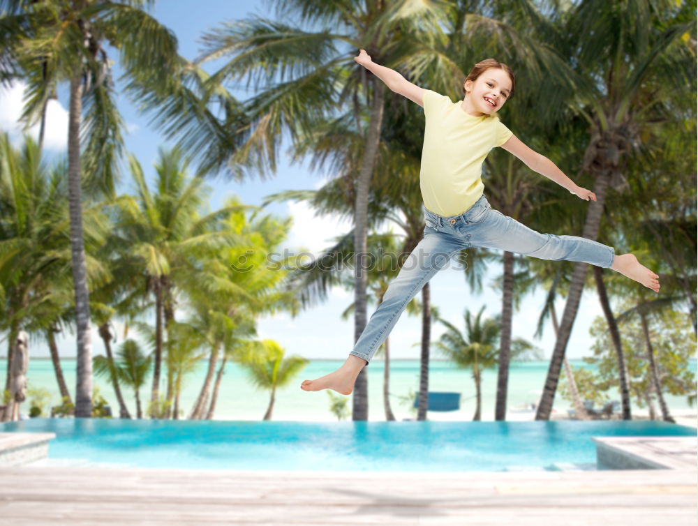 Similar – Image, Stock Photo Jump into the cool water