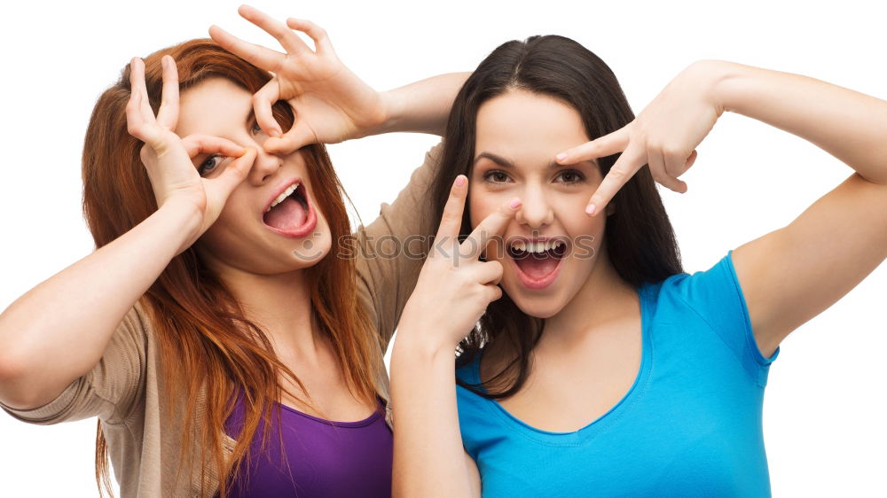 Similar – Image, Stock Photo Two best friends shares secrets.