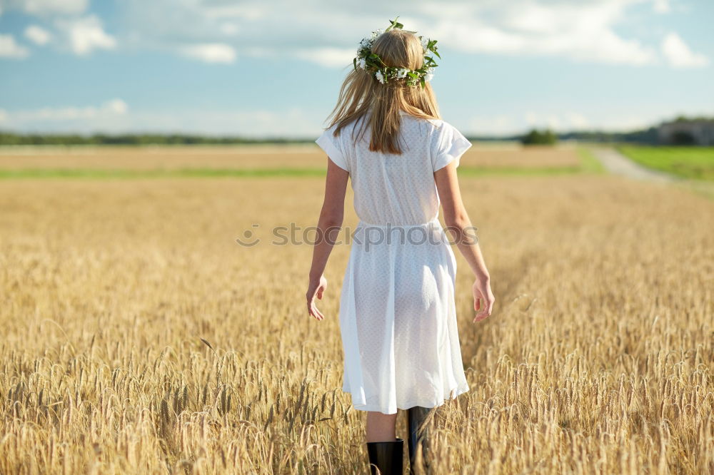 Similar – Foto Bild frau im kornfeld Kleid