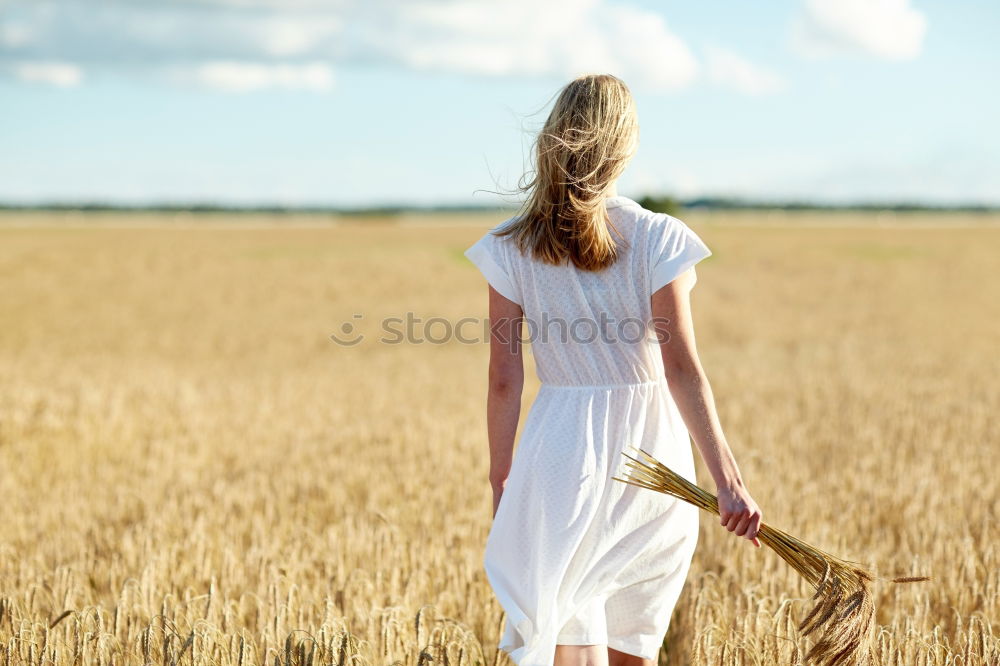 Similar – Foto Bild frau im kornfeld Kleid