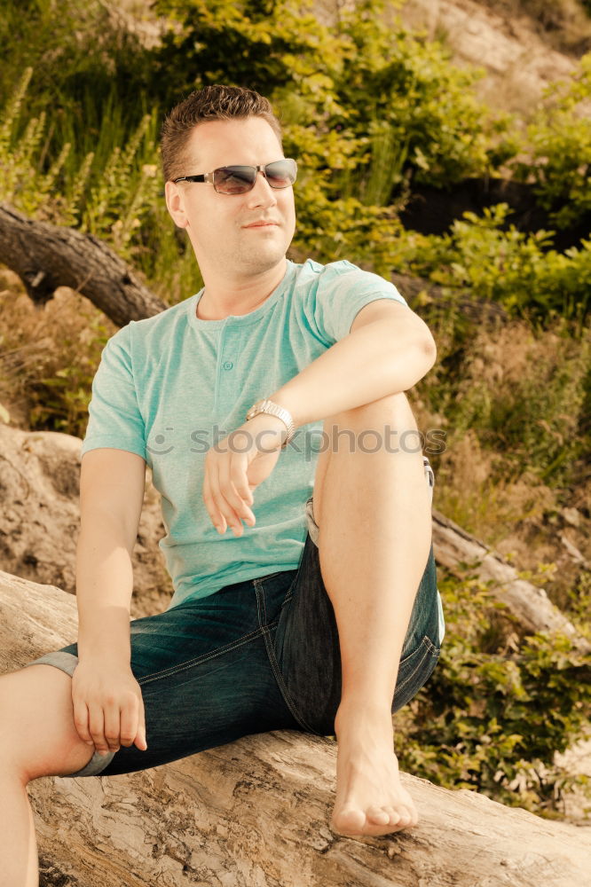 Similar – Yoga teacher portrait. Red hair man with a red beard