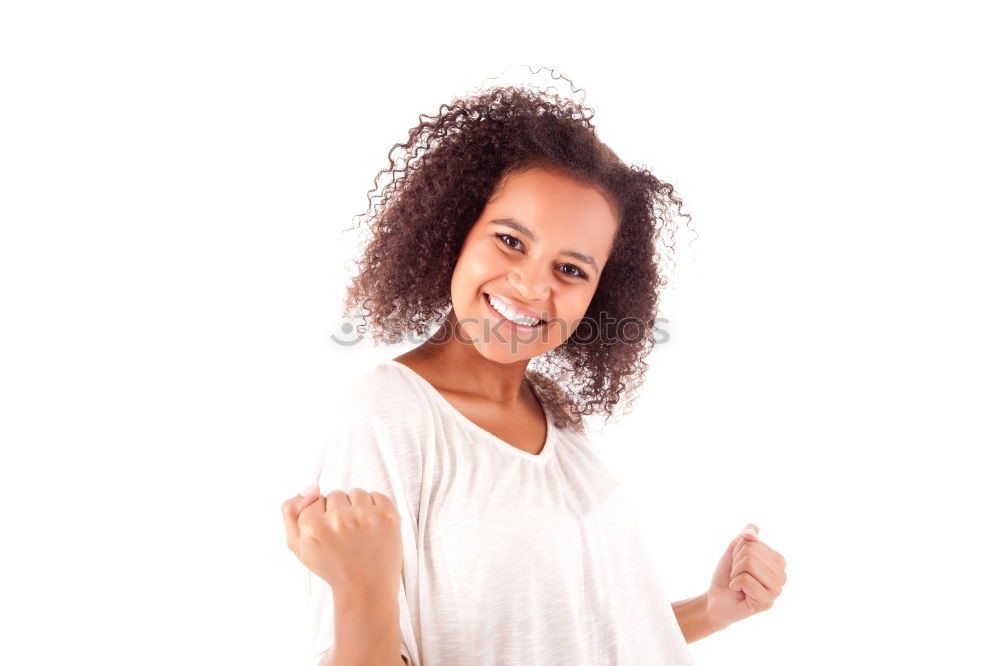 Similar – Young black woman, afro hairstyle, smiling