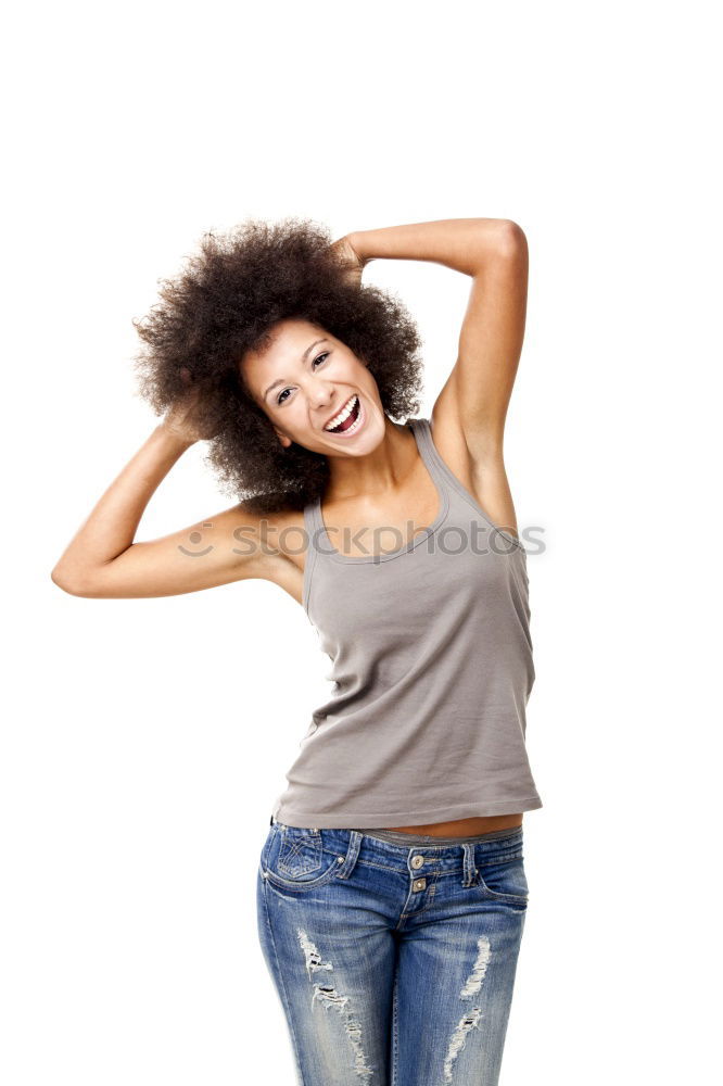 Similar – Image, Stock Photo Portrait of young attractive black girl in urban background listening to the music with headphones.