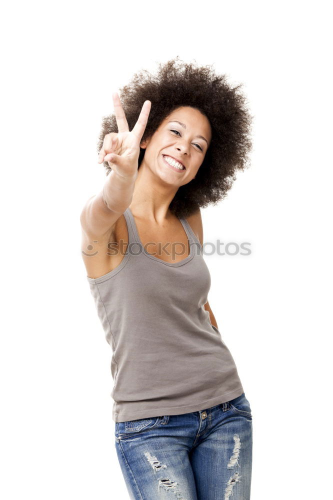 Similar – Image, Stock Photo Portrait of young attractive black girl in urban background listening to the music with headphones.