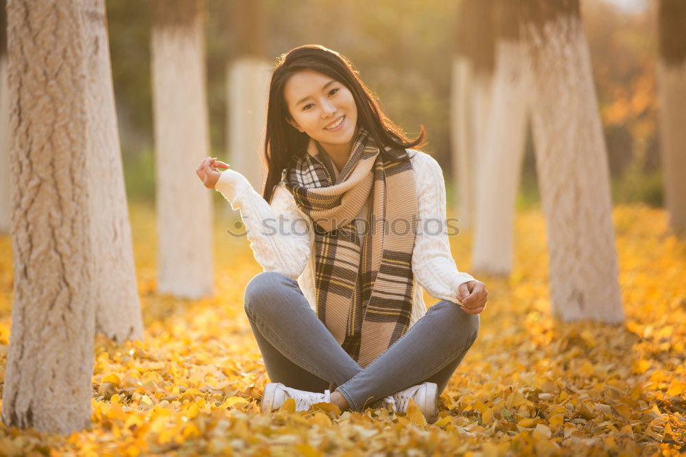 Similar – Image, Stock Photo Happy girl dancing in the street