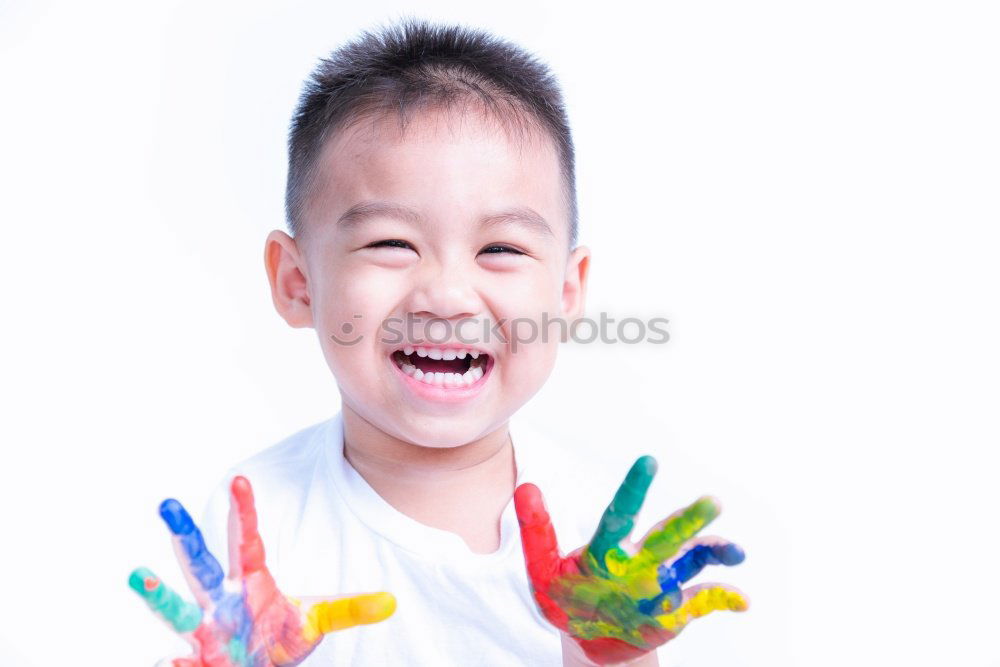 Similar – Close up face portrait little young asian boy