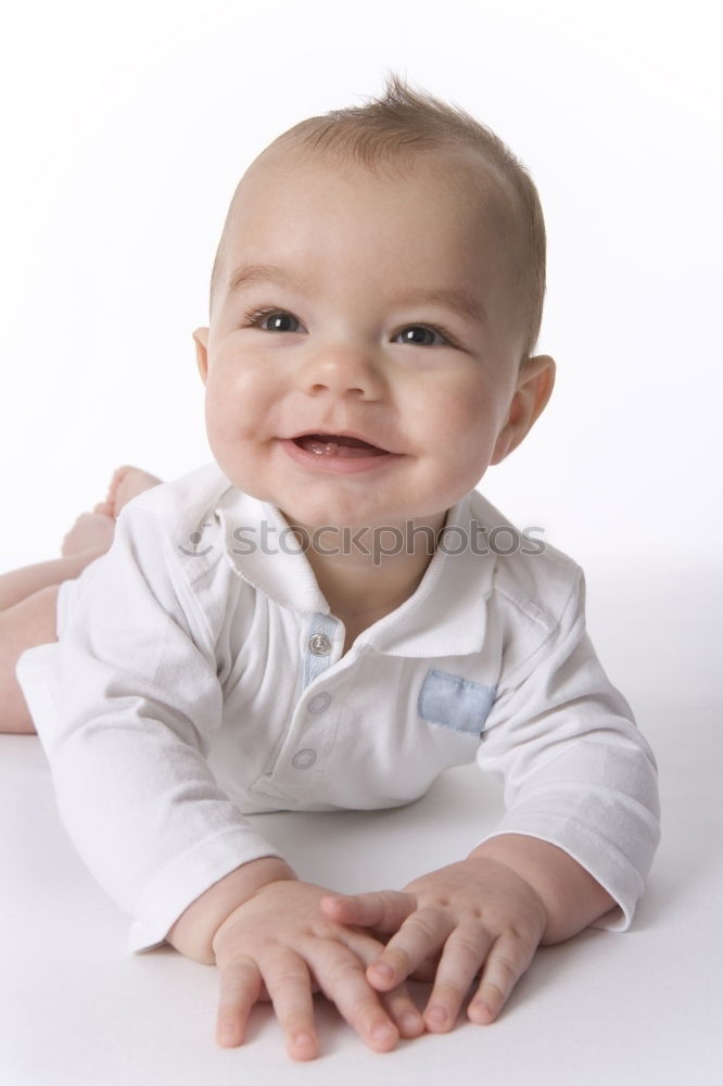 portrait of a beautiful baby girl at home. Family concept indoor