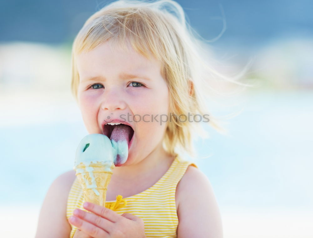 Similar – Kid in snorkel mask posing on poolside