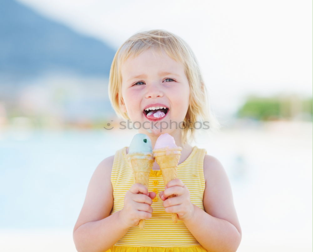 Similar – Kid in snorkel mask posing on poolside